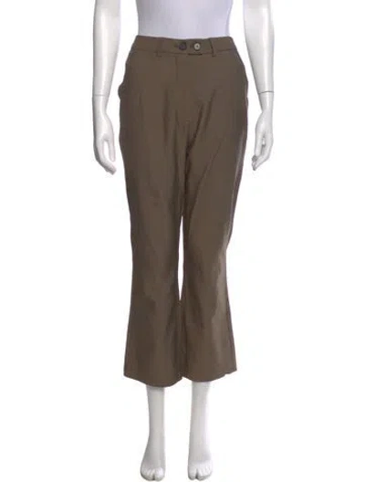 Pre-owned Anine Bing Straight Leg Pants In Brown