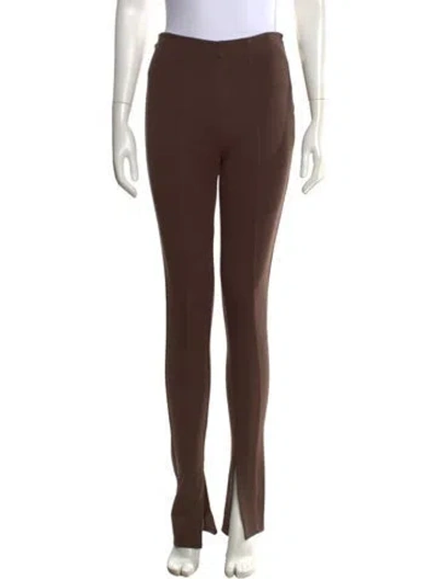 Pre-owned Anine Bing Straight Leg Pants In Brown