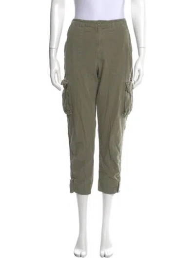 Pre-owned Anine Bing Straight Leg Pants In Green