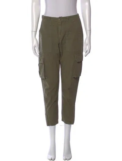 Pre-owned Anine Bing Straight Leg Pants In Green