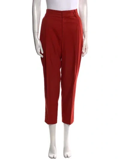 Pre-owned Anine Bing Straight Leg Pants In Orange