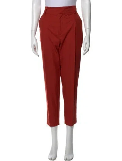 Pre-owned Anine Bing Straight Leg Pants In Orange