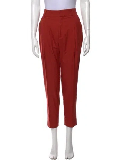 Pre-owned Anine Bing Straight Leg Pants In Orange