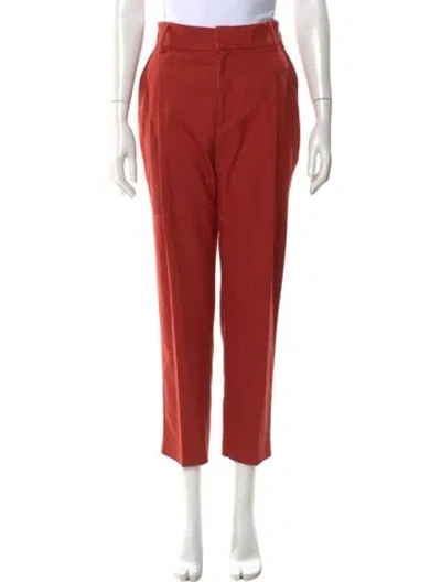 Pre-owned Anine Bing Straight Leg Pants In Orange