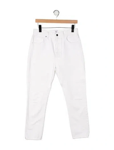 Pre-owned Anine Bing Straight Leg Pants In White