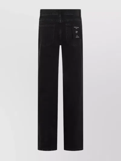 Anine Bing Straight Leg Trousers With Back Pockets And Belt Loops