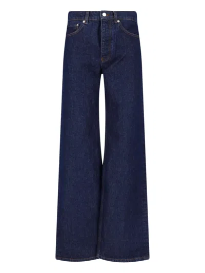 Anine Bing Straight-leg Jeans "brie" In Blue