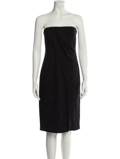 Pre-owned Anine Bing Strapless Mini Dress In Black