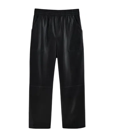 Anine Bing Stretch-waist Casual Trousers In Black