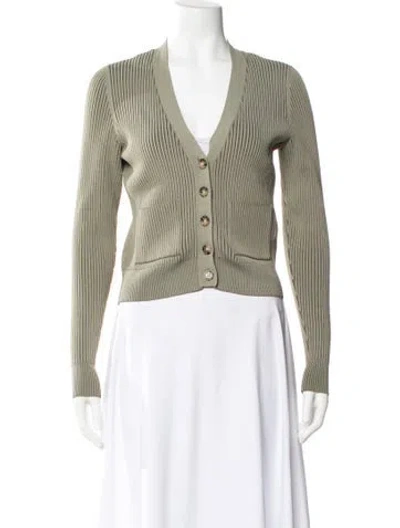 Pre-owned Anine Bing Striped Blazer In Green