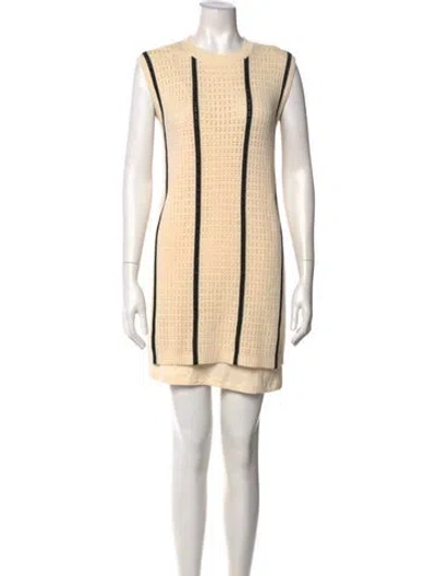 Pre-owned Anine Bing Striped Crew Neck Sweater In Neutral