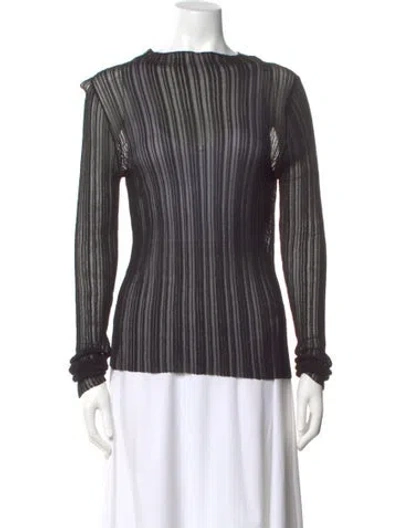 Pre-owned Anine Bing Striped Crew Neck Top In Multi