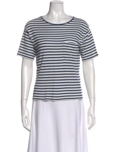 Pre-owned Anine Bing Striped Crew Neck T-shirt In Multi
