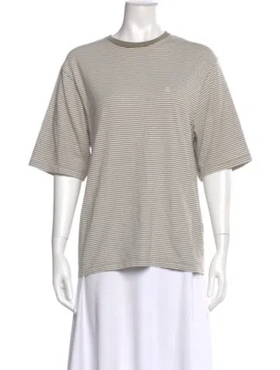 Pre-owned Anine Bing Striped Crew Neck T-shirt In Multi