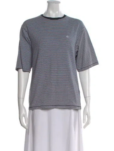 Pre-owned Anine Bing Striped Crew Neck T-shirt In Multi
