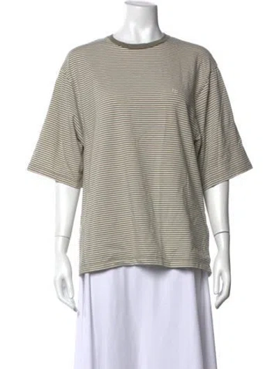 Pre-owned Anine Bing Striped Crew Neck T-shirt In Multicolor