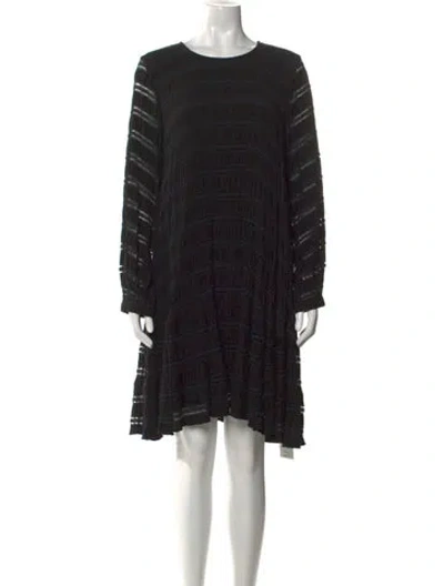 Pre-owned Anine Bing Striped Knee-length Dress In Black