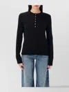 Anine Bing Striped Long Sleeve Tshirt In Black