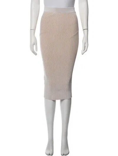 Pre-owned Anine Bing Striped Midi Length Skirt In Neutrals