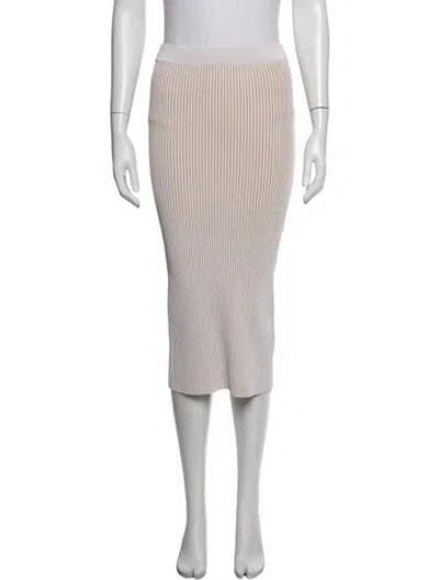 Pre-owned Anine Bing Striped Midi Length Skirt In Neutrals