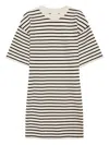 Anine Bing Mona Striped French Terry Dress