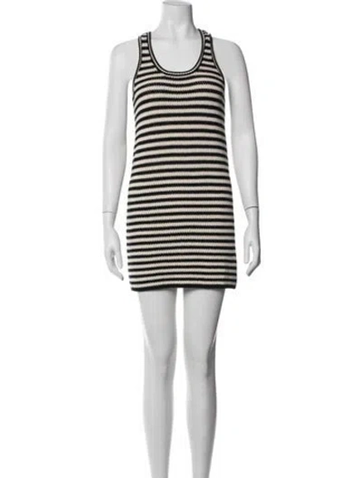 Pre-owned Anine Bing Striped Mini Dress In Multicolor