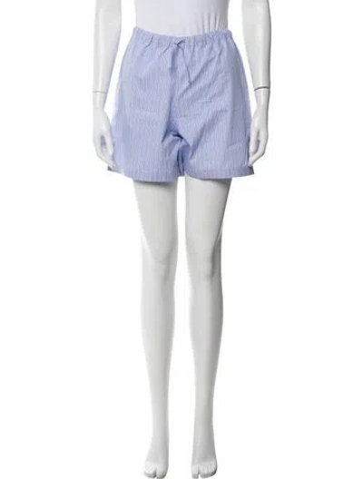 Pre-owned Anine Bing Striped Mini Shorts In Blue