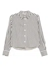 Anine Bing Striped Pocket Shirt In Neutral