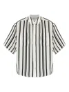 Anine Bing Striped Short-sleeve Shirt In White
