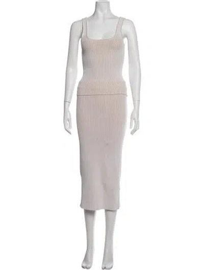 Pre-owned Anine Bing Striped Skirt Set In Neutrals