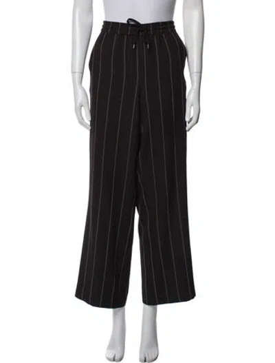 Pre-owned Anine Bing Striped Sweatpants In Black