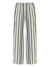 Anine Bing Elastic Waist Casual Pants In White
