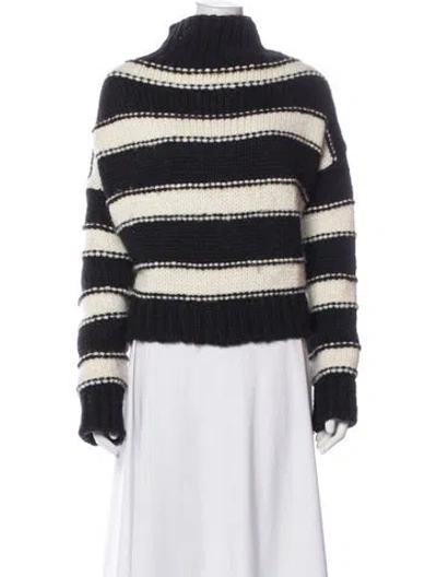Pre-owned Anine Bing Striped Turtleneck Sweater In Multi