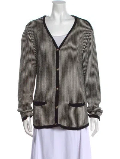 Pre-owned Anine Bing Striped V-neck Sweater In Multi