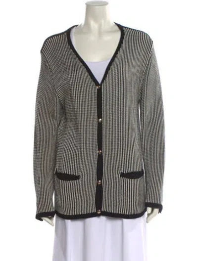 Pre-owned Anine Bing Striped V-neck Sweater In Multi