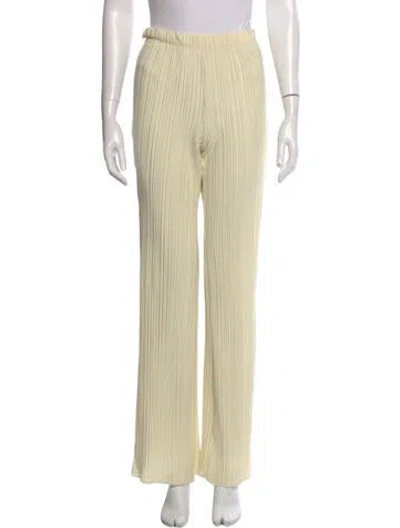 Pre-owned Anine Bing Striped Wide Leg Pants In Neutral