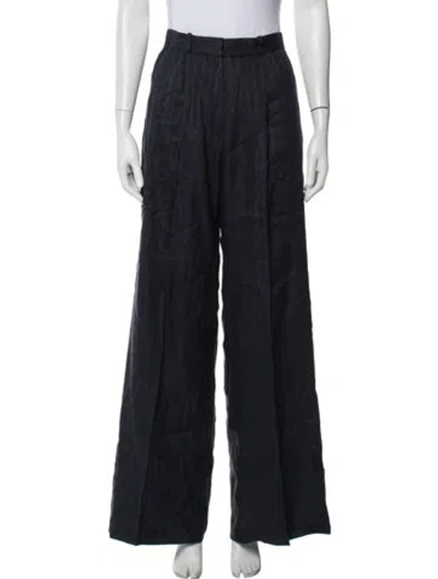 Pre-owned Anine Bing Striped Wide Leg Pants W/ Tags In Blue