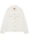 Anine Bing Structured Beige Jacket With Button-down Front In White