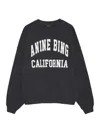 Anine Bing Miles Relaxed-fit Oversized Cotton Sweatshirt With Contrasting Logo