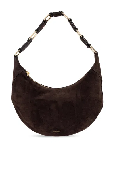 Anine Bing Suede Bag Kate In Brown