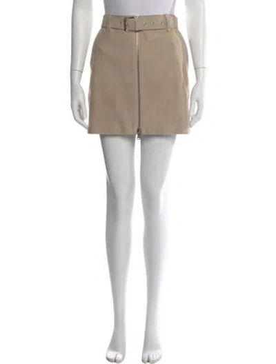 Pre-owned Anine Bing Suede Mini Skirt In Neutral