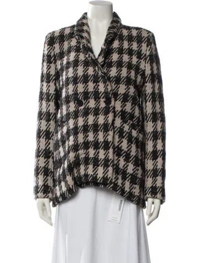 Pre-owned Anine Bing Supima Cotton Plaid Print Blazer