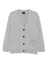 Anine Bing Boxy Grey Cashmere Cardigan With Button Closure In Gray