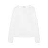 Anine Bing Pia Pointelle-knit Henley Top In White