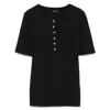 Anine Bing Striped Long Sleeve Tshirt In Black