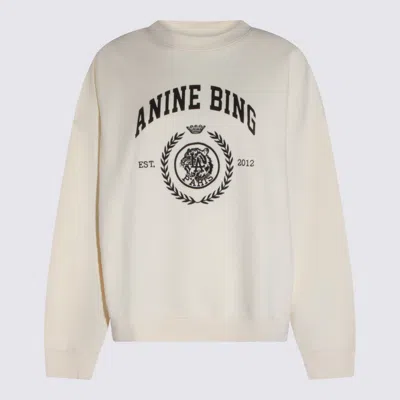 Anine Bing Embroidered Graphic Sweatshirt In Neutral