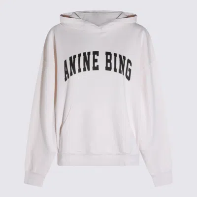 Anine Bing Light Pink Cotton Sweatshirt In White