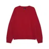 Anine Bing Miles Oversized Embroidered Cotton-jersey Sweatshirt In Red