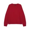 Anine Bing Miles Oversized Embroidered Cotton-jersey Sweatshirt In Red