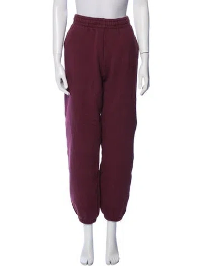 Pre-owned Anine Bing Sweatpants In Burgundy
